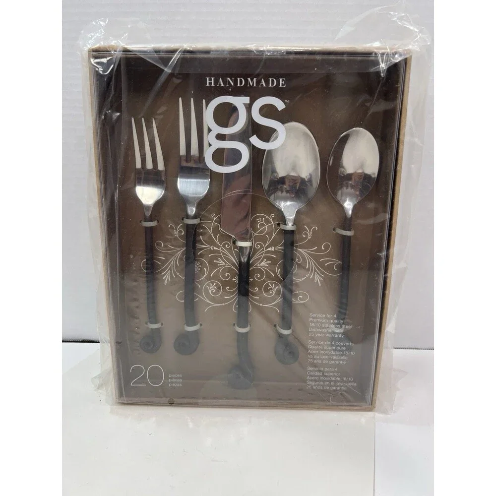 Gourmet Settings 18/10 Stainless TREBLE CLEF Flatware 20 Pc Service For 4